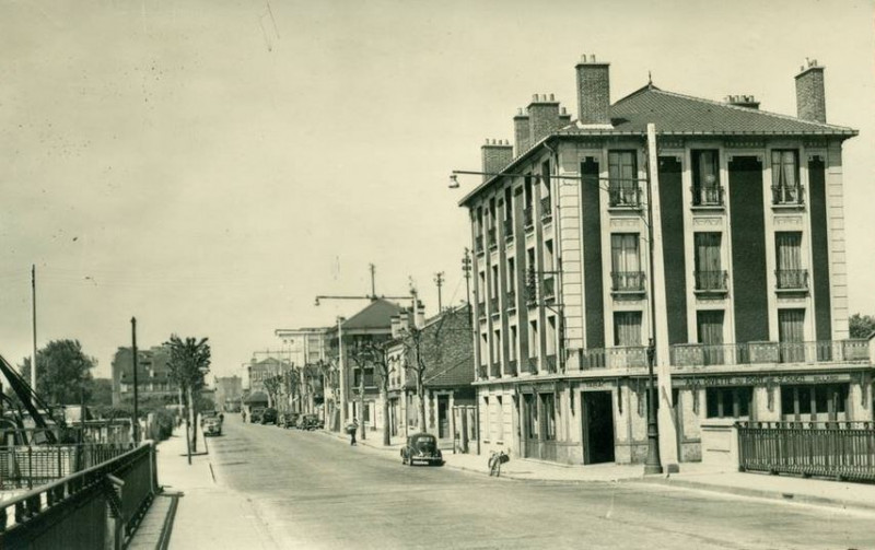 Carte postale ancienne Ile-Saint-Denis.Boulevard Marcel-Paul.Boulevard Pagel