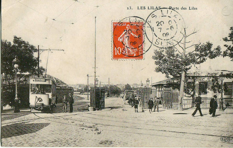 Carte postale ancienne Eld 23 - Les Lilas - Porte des Lilas