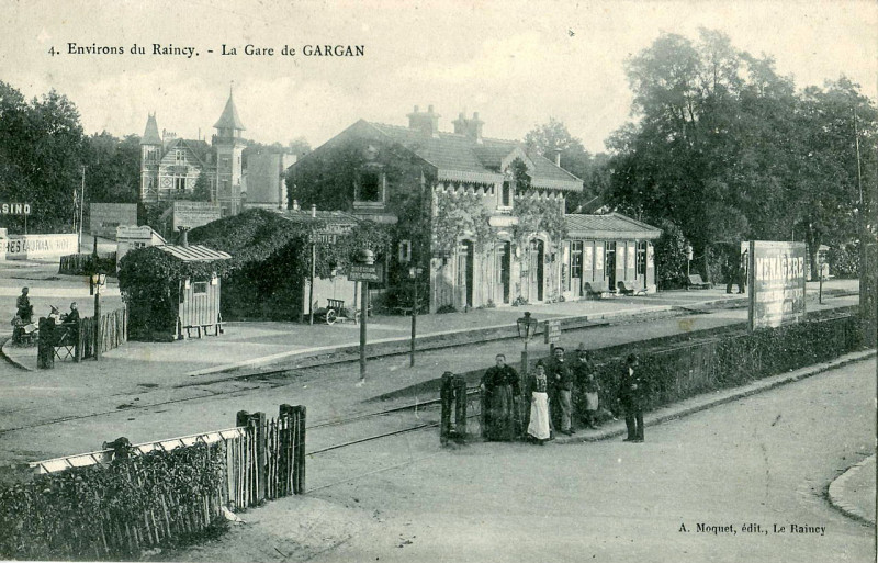 Carte postale ancienne Moquet 4 - Environs du Raincy - La Gare de Gargan