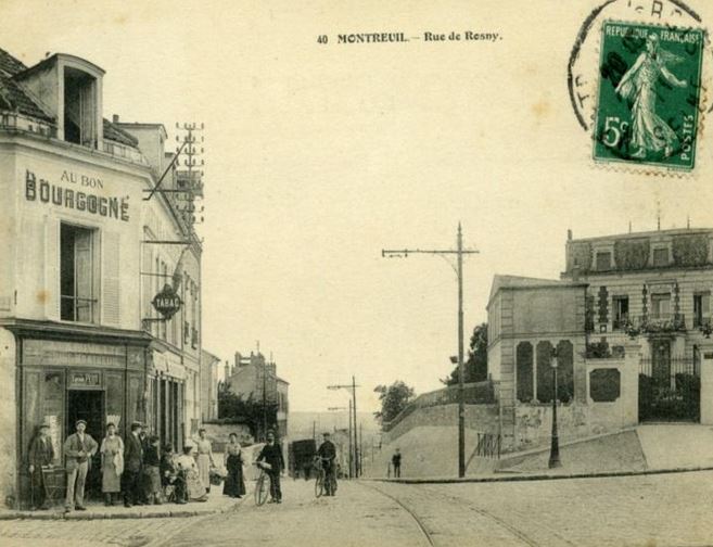 Carte postale ancienne Montreuil rue de Rosny