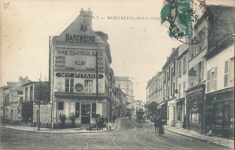 Carte postale ancienne Montreuil.93.Rue du Pre