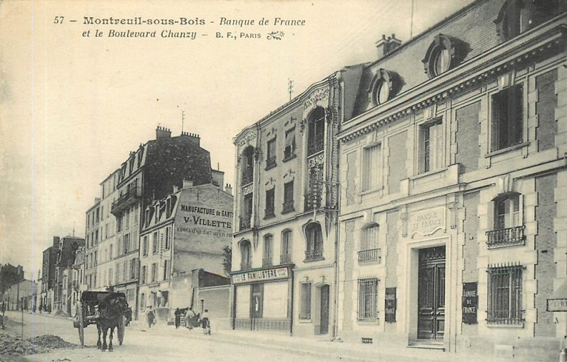 Carte postale ancienne Montreuil.Boulevard Chanzy