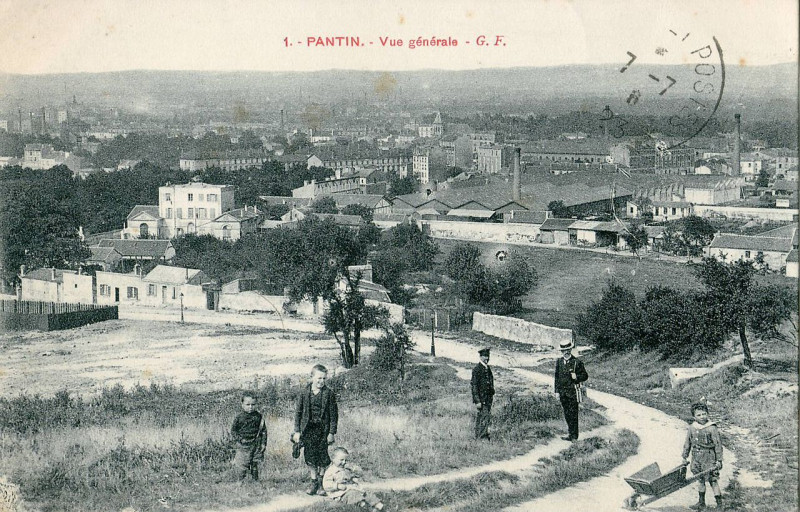Carte postale ancienne Pantin-Vue générale