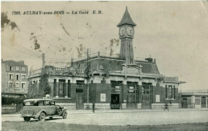 Carte postale ancienne Aulnays sous Bois - La gare