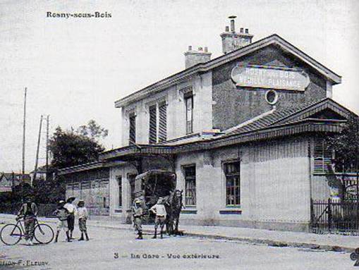 Carte postale ancienne Gare rosny 1856 2