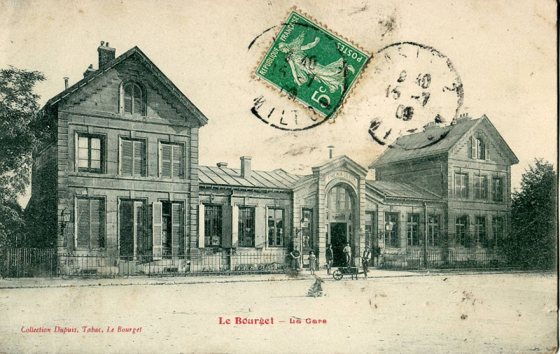 Carte postale ancienne Le Bourget - La Gare