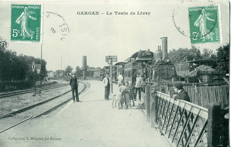 Carte postale ancienne Moquet - Gargan - Le train de Livry