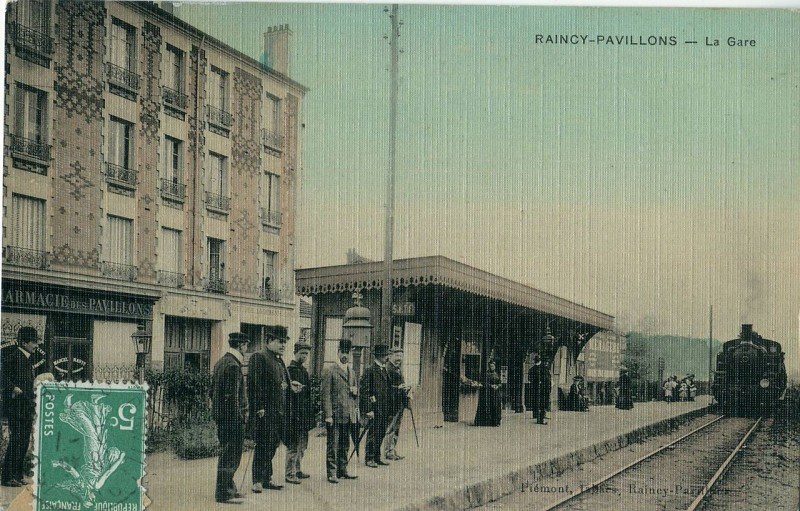 Carte postale ancienne Piémont - Raincy-Pavillons - La Gare
