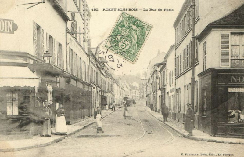 Carte postale ancienne Rosny-sous-Bois.Rue de Paris