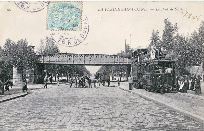 Carte postale ancienne Nd 66 - La Plaine Std - Le Pont de Soissons²