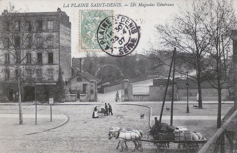 Carte postale ancienne Plaine Saint Denis Magasins Generaux