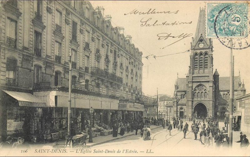 Carte postale ancienne Saint-Denis.Eglise Saint-Denis de l Estree