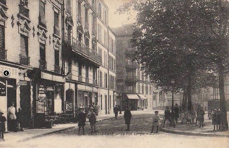 Carte postale ancienne Saint-Denis.Rue Lorget