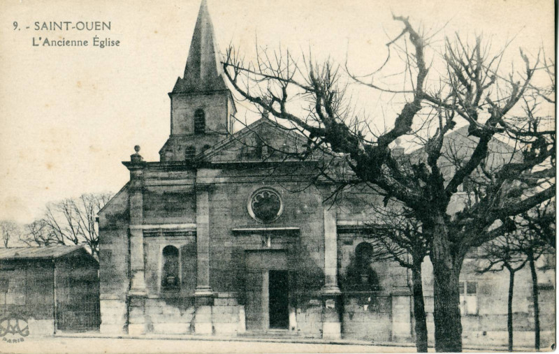 Carte postale ancienne L'Ancienne Eglise à Saint-Ouen-sur-Seine