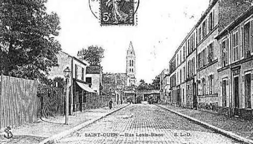 Carte postale ancienne Rue Louis-Blanc à Saint-Ouen-sur-Seine