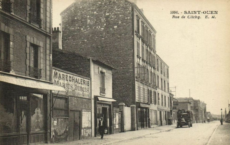 Carte postale ancienne Rue de Clichy à Saint-Ouen-sur-Seine