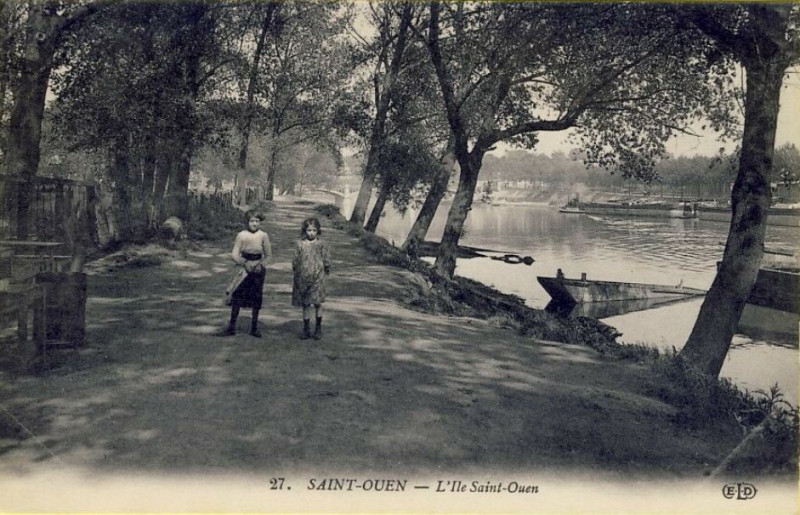Carte postale ancienne L'Ile-Saint-Ouen à Saint-Ouen-sur-Seine