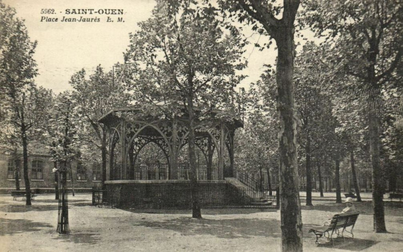 Carte postale ancienne Place Jean-Jaurès à Saint-Ouen-sur-Seine