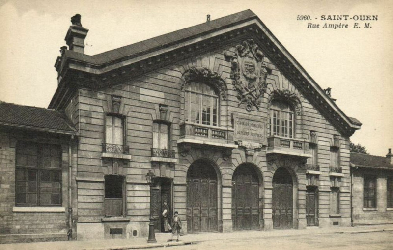 Carte postale ancienne Rue Ampère à Saint-Ouen-sur-Seine