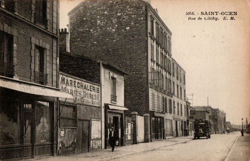 Carte postale ancienne Rue de Clichy à Saint-Ouen-sur-Seine