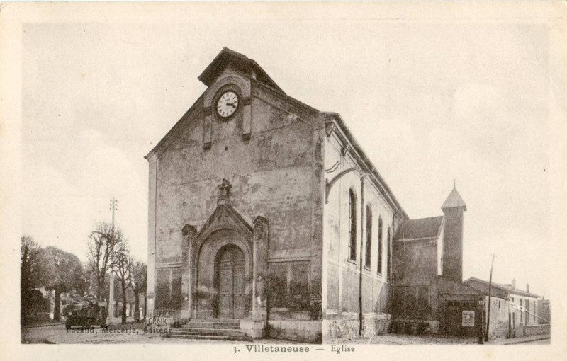 Carte postale ancienne Villetaneuse-Eglise (après 1908)