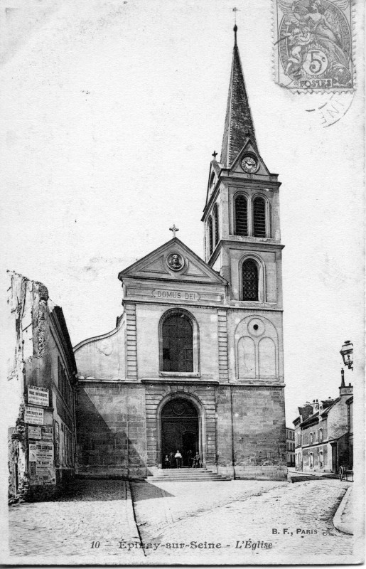 Carte postale ancienne Epinay-sur-Seine.Eglise