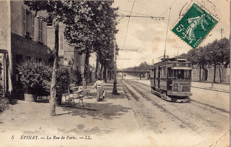 Carte postale ancienne Ll 5 - Epinay-Sur-Seine - La Rue de Paris