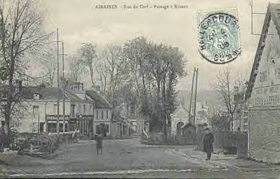 Carte postale ancienne Airaines Rue du Cerf avant 1914