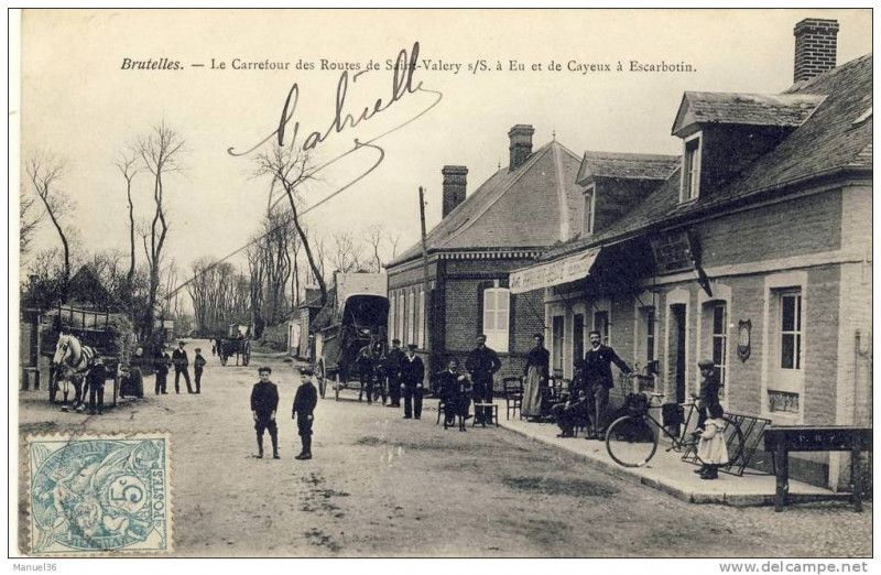 Carte postale ancienne Route de st valery (3)