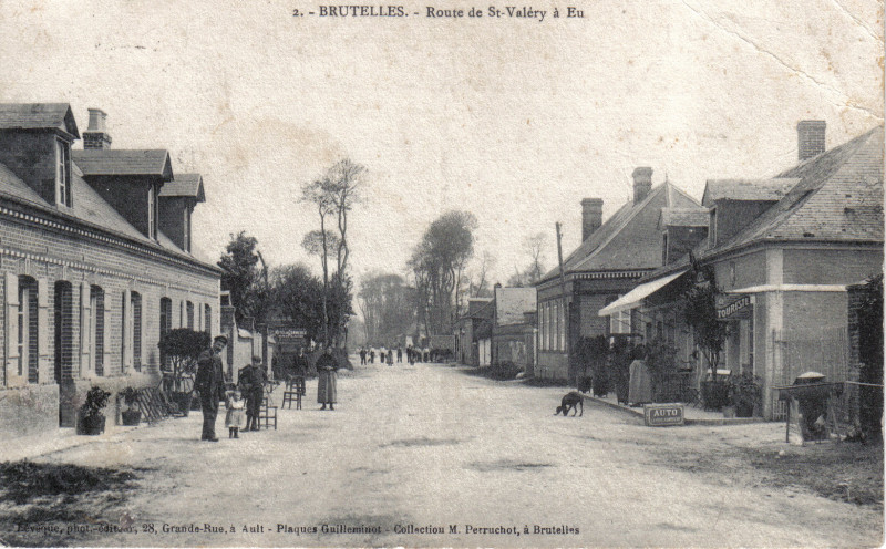 Carte postale ancienne Route de st valery à eu