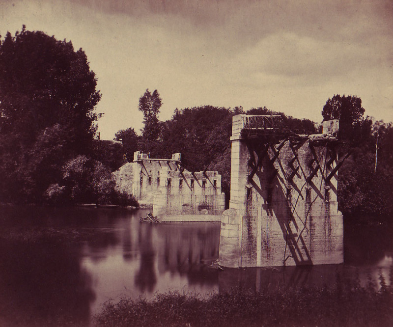 Carte postale ancienne Braun, Adolphe (1811-1877) - Paris, 1871 - Pont de Champigny-sur-Marne