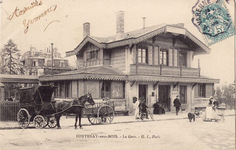 Carte postale ancienne Gi - Fontenay-Sous-Bois - La Gare