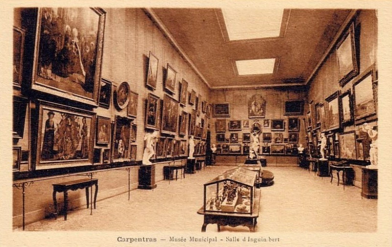 Carte postale ancienne Carpentras musée municipal salle Inguimbert