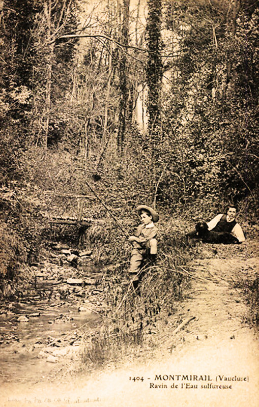 Carte postale ancienne Montmirail ravin de l'eau sulfureuse