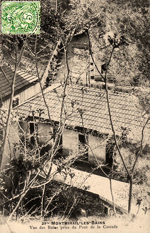 Carte postale ancienne Montmirail vue des bains