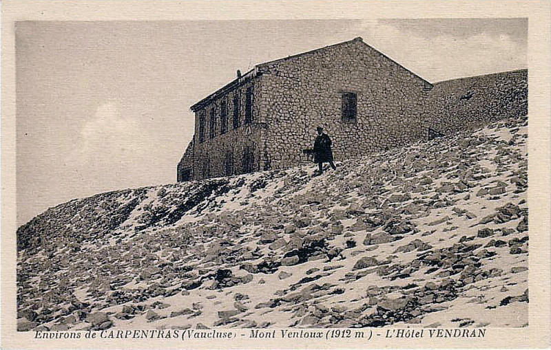 Carte postale ancienne Mont Ventoux Hôtel-restaurant Vendran