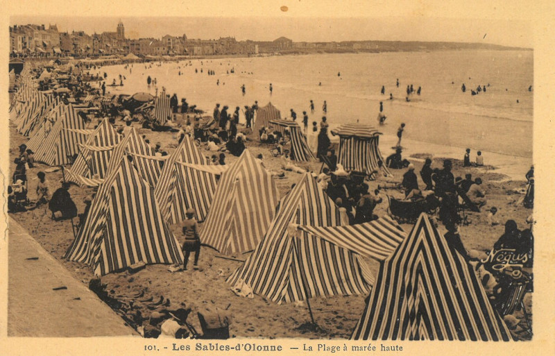Carte postale ancienne Sables-d'Olonne - Maree haute