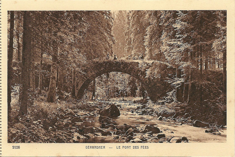 Carte postale ancienne Gérardmer-Fr-88-Cpa-le Pont des Fées
