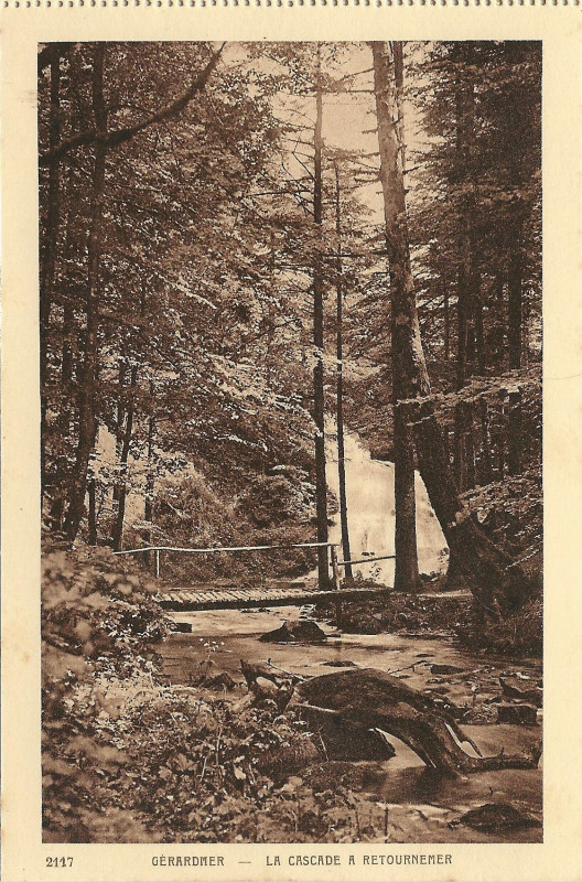 Carte postale ancienne Xonrupt-Longemer-Fr-88-Cpa-cascade à Retournemer
