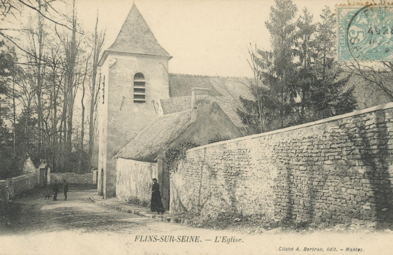 Carte postale ancienne L2572 - Flins-sur-Seine - Eglise