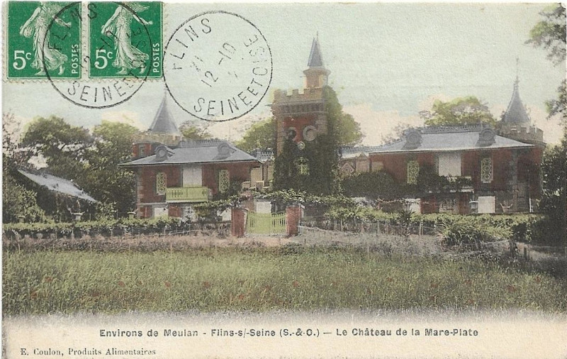 Carte postale ancienne L2588 - Flins-sur-Seine - Château de la Mare Plate