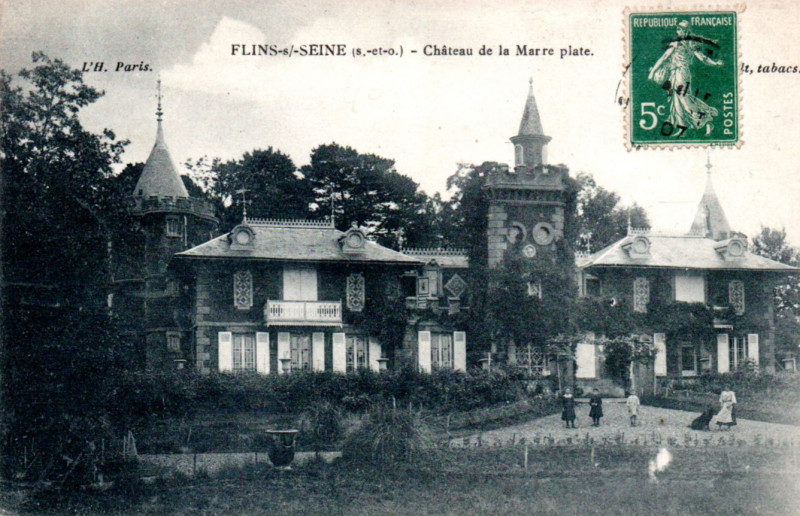 Carte postale ancienne L2593 - Flins-sur-Seine - Château de la Mare Plate