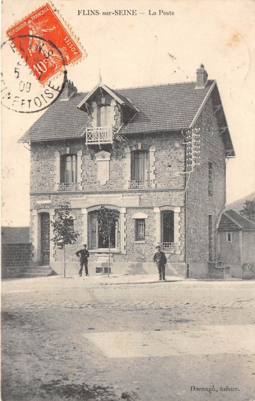 Carte postale ancienne L2628 - Flins-sur-Seine - Ancienne poste