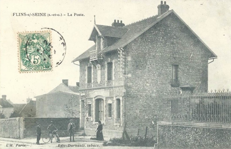 Carte postale ancienne L2629 - Flins-sur-Seine - Ancienne poste