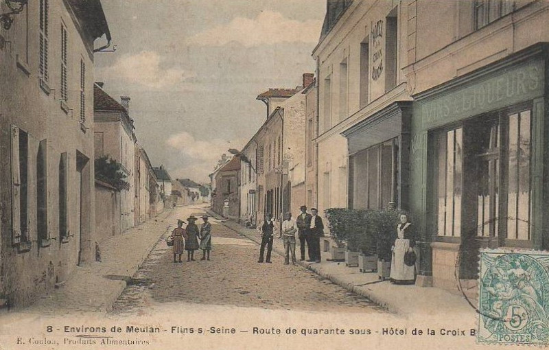 Carte postale ancienne L2670 - Flins-sur-Seine - Route de Quarante-Sous