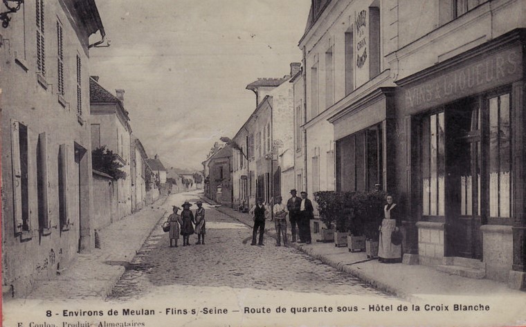 Carte postale ancienne L2671 - Flins-sur-Seine - Route de Quarante-Sous
