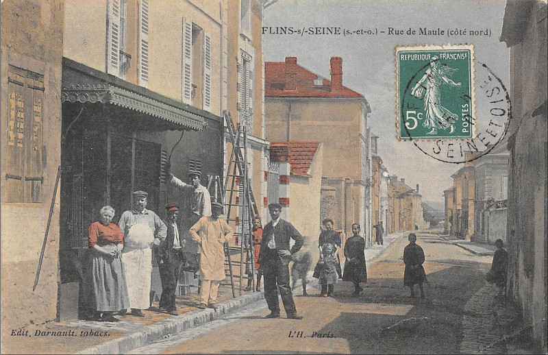 Carte postale ancienne L2676 - Flins-sur-Seine - Rue de Maule