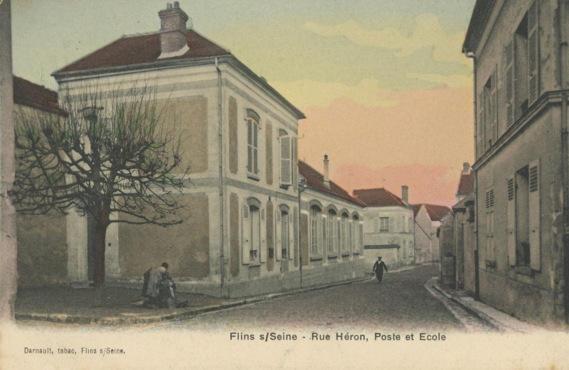 Carte postale ancienne L2681 - Flins-sur-Seine - Rue Héron