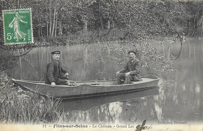 Carte postale ancienne L2705 - Flins-sur-Seine - Parc du château - Grand lac