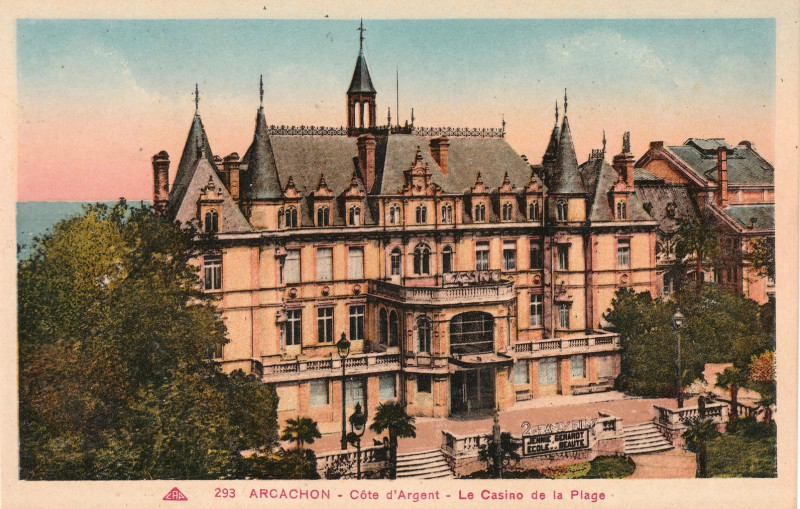 Carte postale ancienne Arcachon - Casino de la plage 10